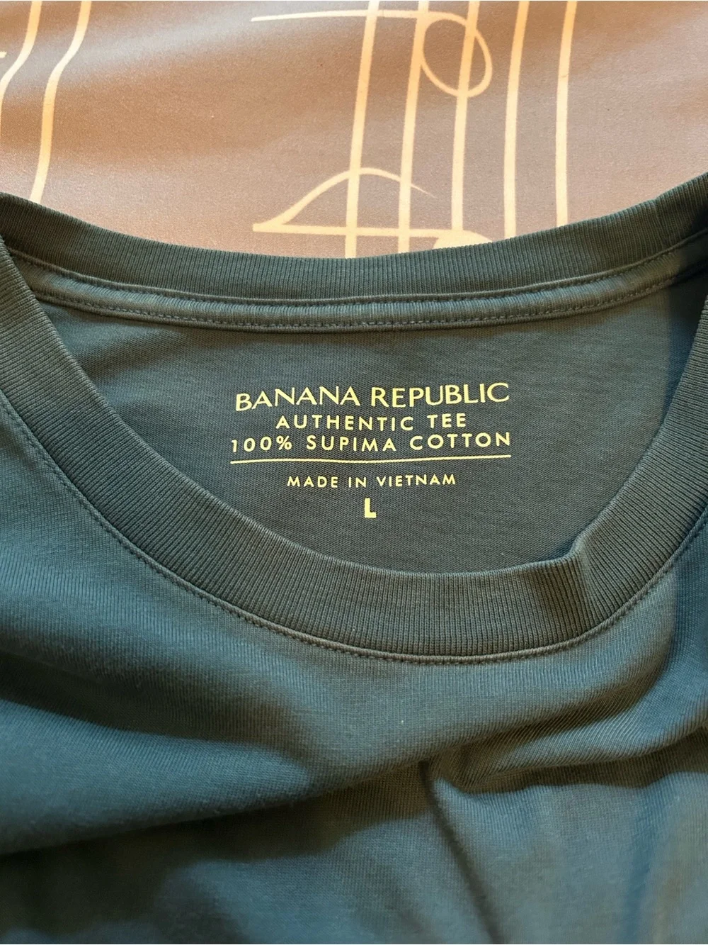 Banana Republic Dark Green-Blue Pocket Crew T-Shirt